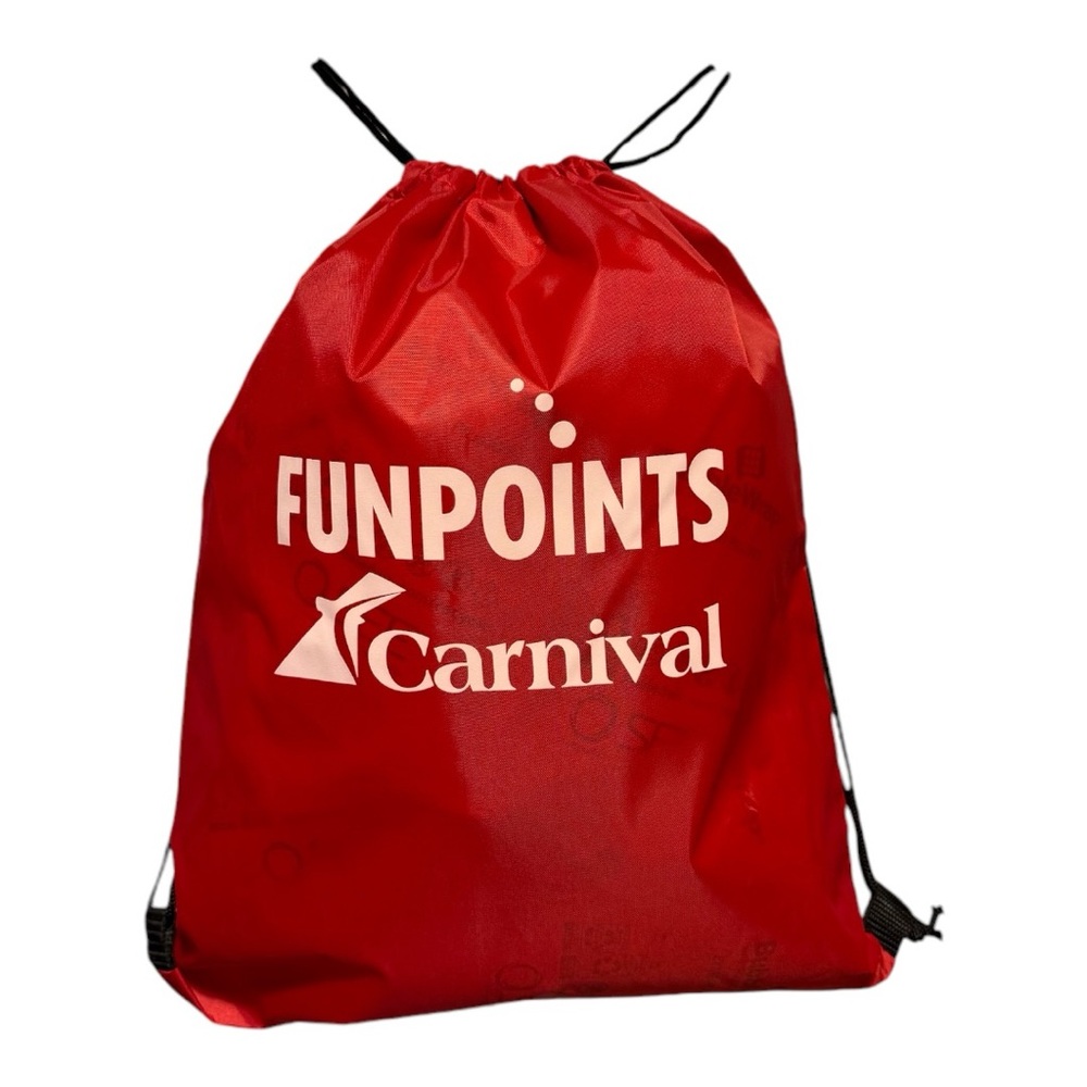 Carnival Cruise Behind the fun tour drawstring backpack